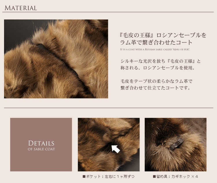 ロシアン セーブル コート