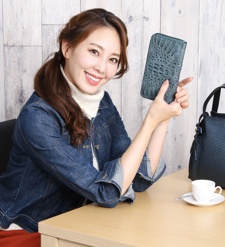 カイマン レディース ラウンド 長財布