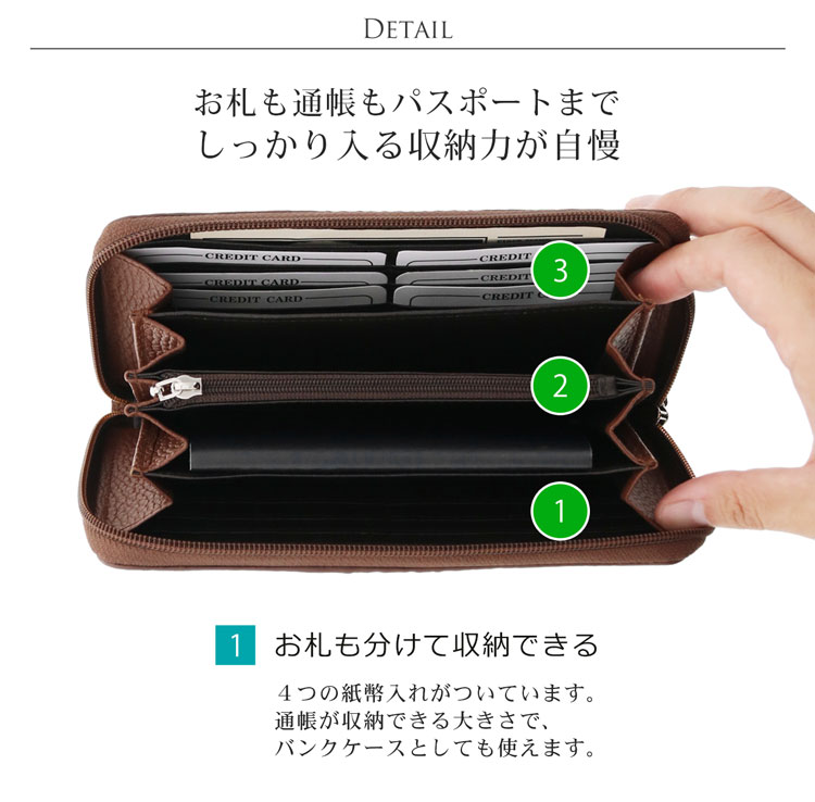 カイマン ラウンドファスナー 長財布