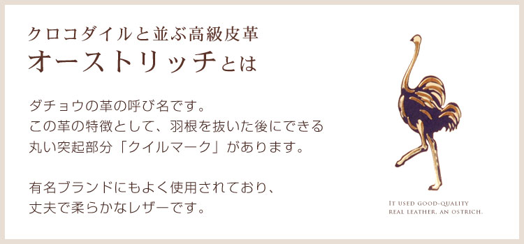 オーストリッチ 長財布 ラウンドファスナー