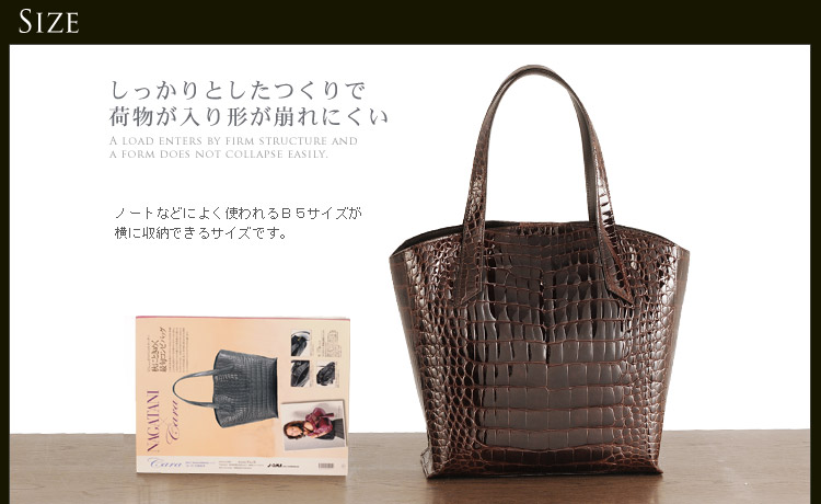 クロコダイル ハンドバッグ　シャイニング加工