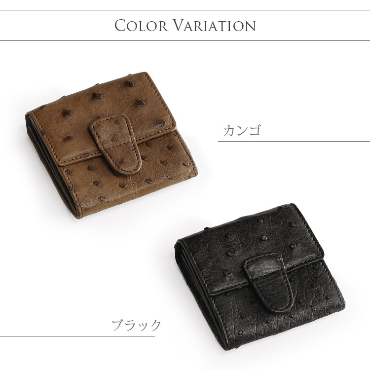 オーストリッチ 小銭入れ 財布 スクエア型 / メンズ（No.06000610-mens-1）