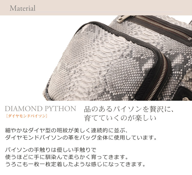 パイソン アレンヌ ブランド リュックサック