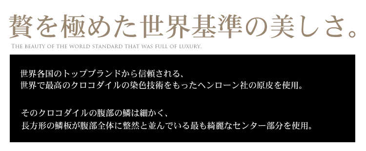 クロコダイル ハンドバッグ ヘンローン