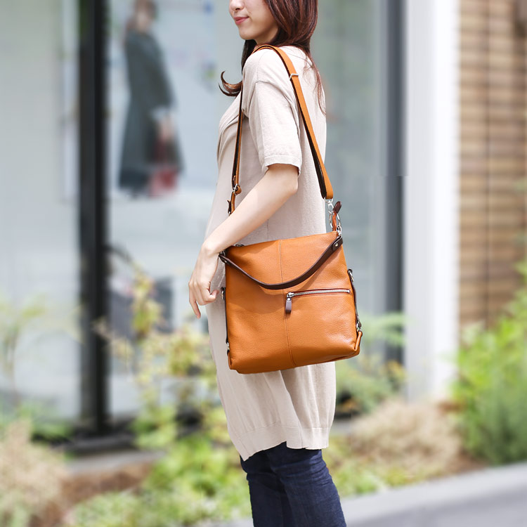 牛革 ショルダー バッグ 2WAY