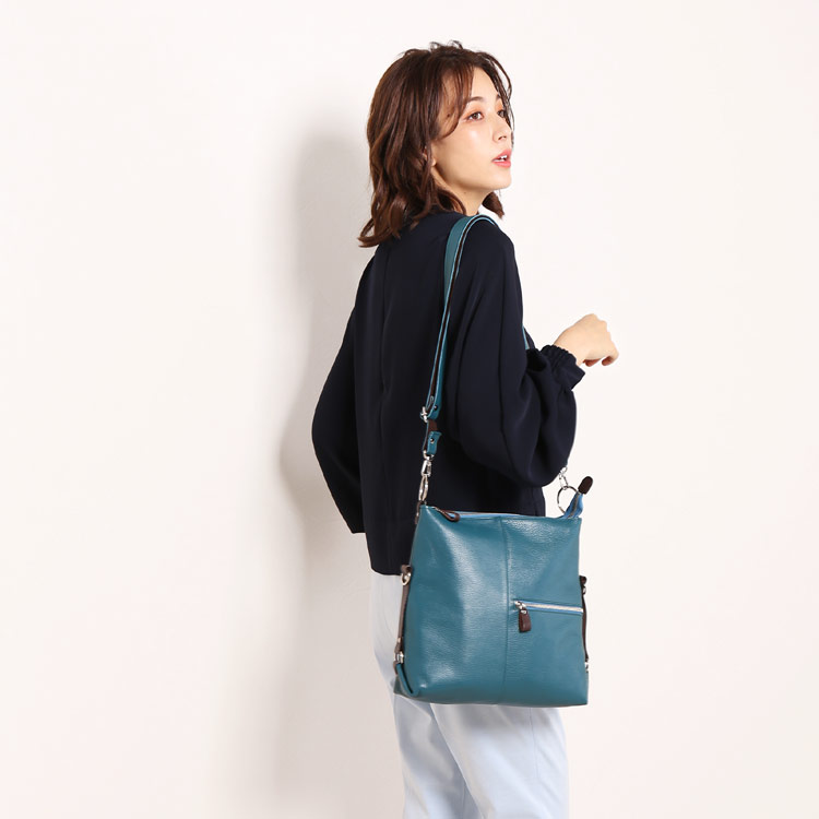 牛革 ショルダー バッグ 2WAY