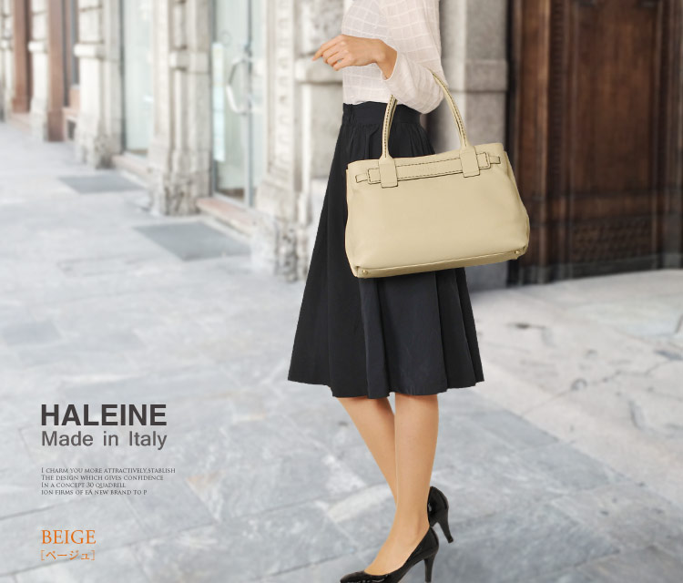HALEINE [アレンヌ] 牛革 トート バッグ ハンドステッチ イタリア製 / レディース