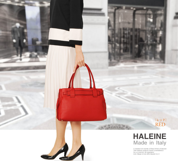 HALEINE [アレンヌ] 牛革 トート バッグ ハンドステッチ イタリア製 / レディース