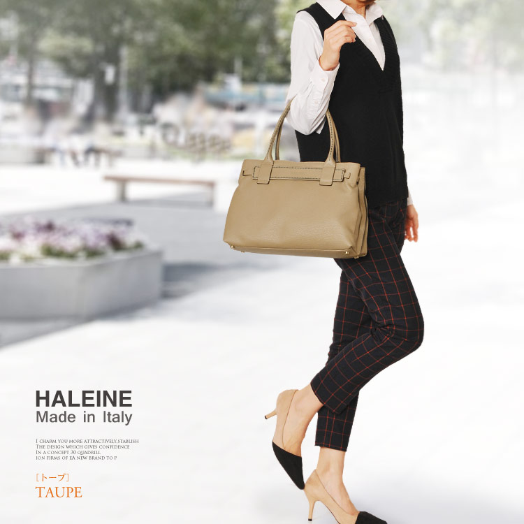 HALEINE [アレンヌ] 牛革 トート バッグ ハンドステッチ イタリア製 / レディース