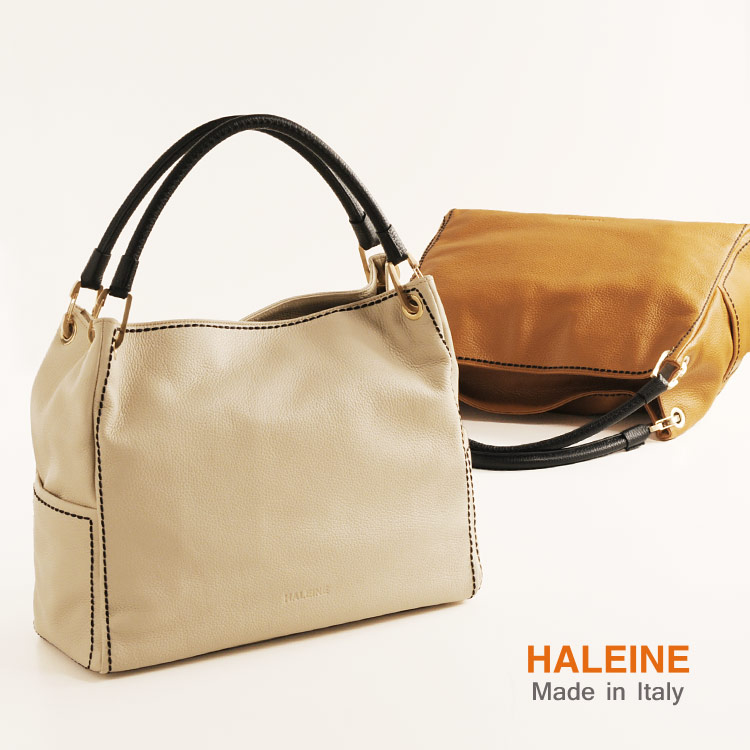 HALEINE [アレンヌ] 牛革 トート バッグ ハンドステッチ イタリア製 / レディース