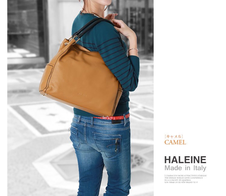 HALEINE [アレンヌ] 牛革 トート バッグ ハンドステッチ イタリア製 / レディース