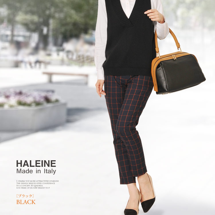 HALEINE [アレンヌ] 牛革 ハンド バッグ ハンドステッチ イタリア製 バイカラー / レディース