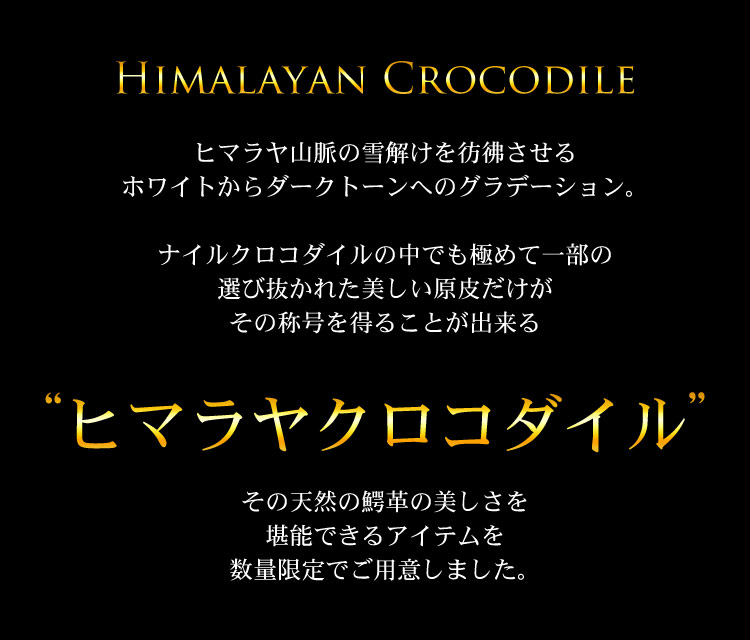 ヒマラヤ クロコダイル レザー