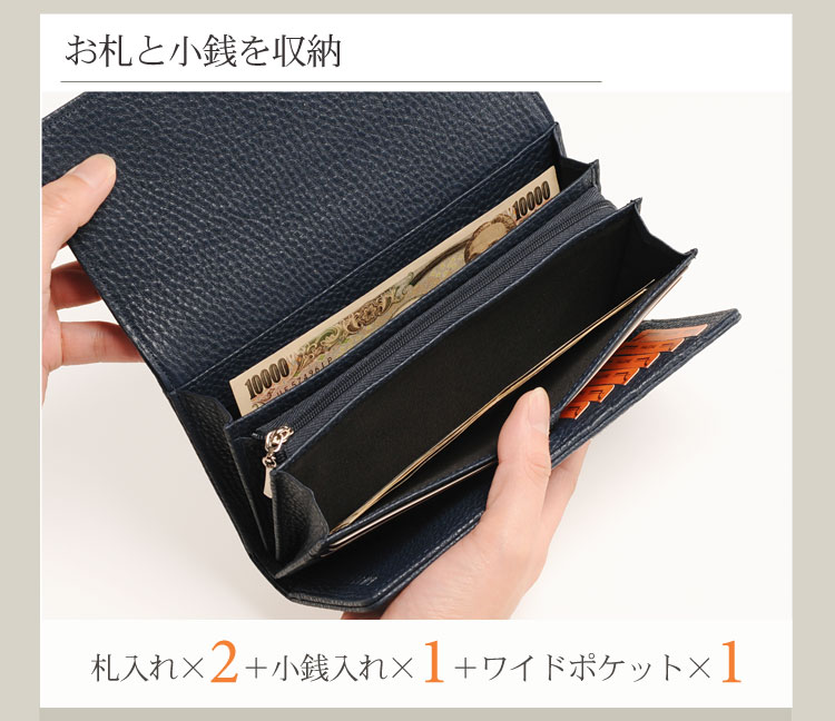 HALEINE [アレンヌ] 牛革 長財布 かぶせ ナチュラル シュリンク レザー キルティング / レディース (No.07000132)