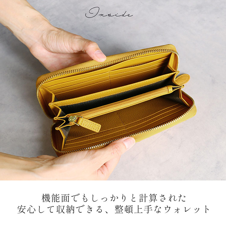 オーストリッチ 長財布 フルポイント メンズ ラウンド ファスナー