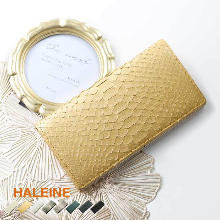 HALEINE [アレンヌ] ダイヤモンド パイソン 長財布 二つ折 束入れ / レディース (No.06000755)