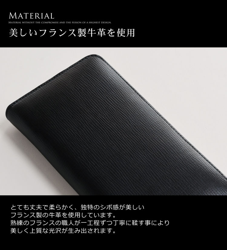 HALEINE [アレンヌ] 牛革 長財布 ラウンド ファスナー フランス製レザー