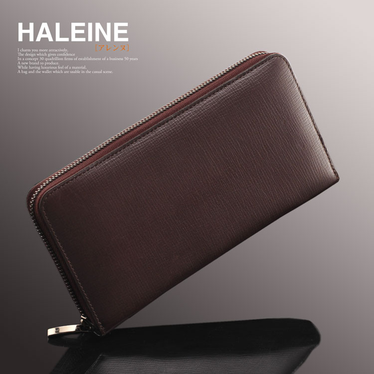 HALEINE [アレンヌ] 牛革 長財布 ラウンド ファスナー フランス製レザー
