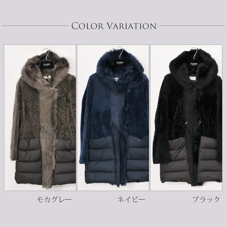 [OLIVIERI] オリヴィエリ ムートン ダウン ＆ コート / レディース カラー