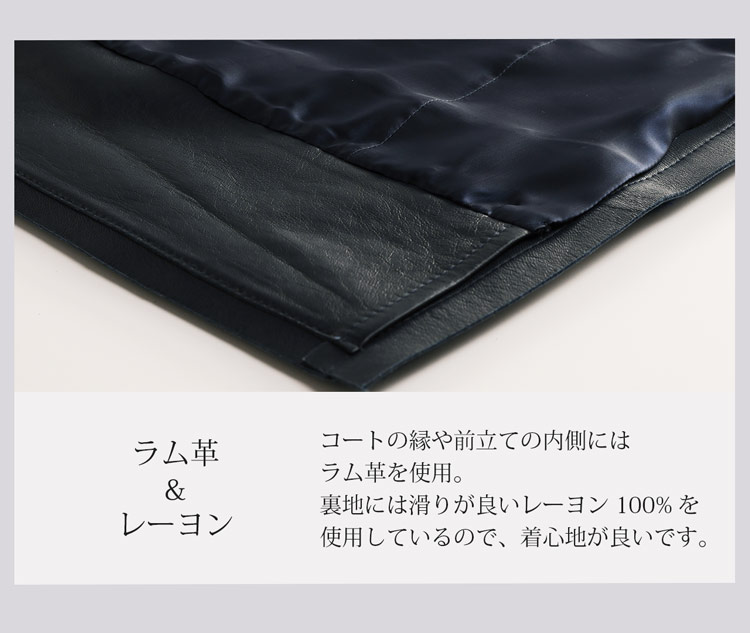 [OLIVIERI] シェアード ムートン ロング コート ダブルフェイス フード付き / レディース イタリア産 ラム革