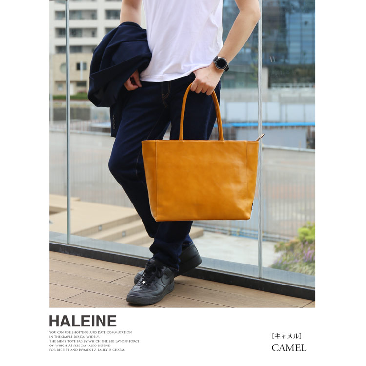 HALEINE 日本製 牛革 トート バッグ / メンズ