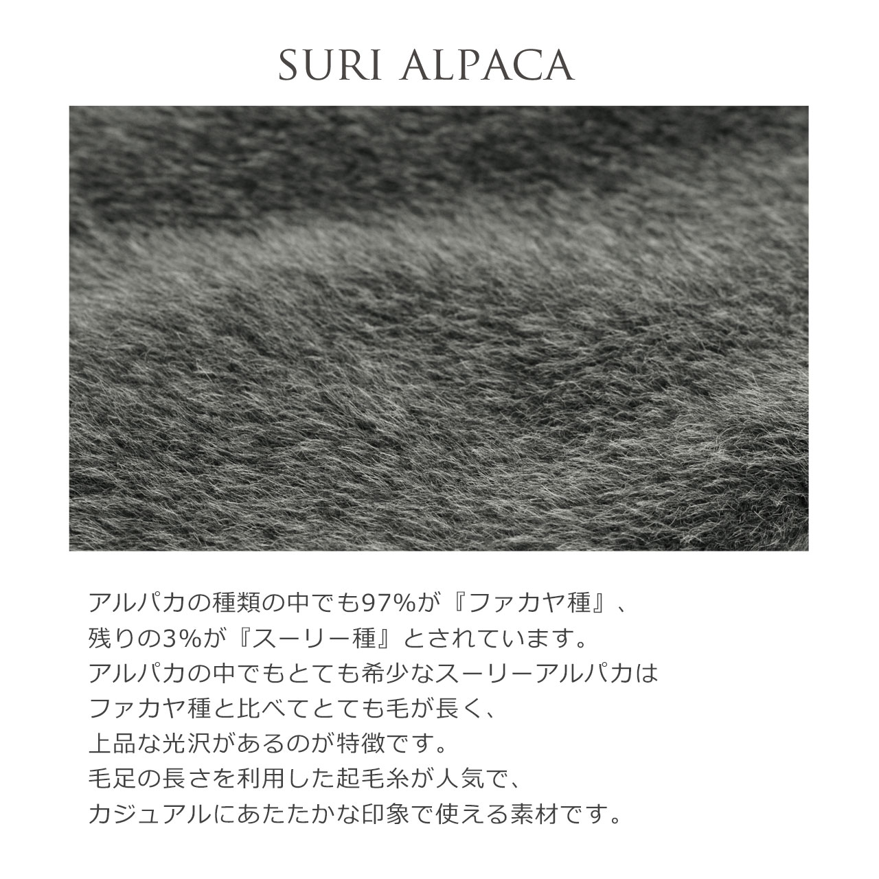 シャギー 素材 スーリーアルパカ とは