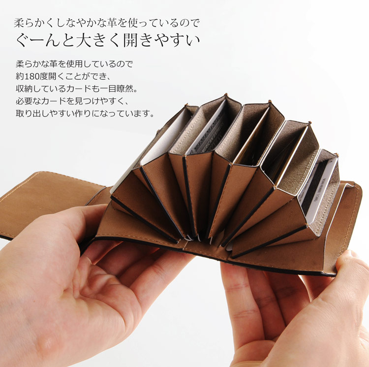 ダイヤモンドパイソン カードケース 本革 大きく開く