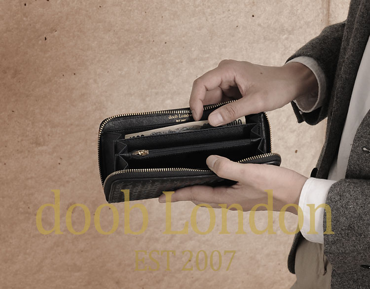 doob London イントレチャート 長財布 本革 ゴート メンズ