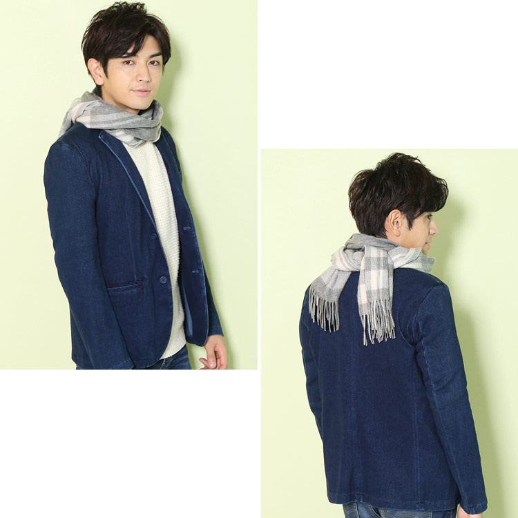 カシミヤ 100% マフラー チェック柄 上品