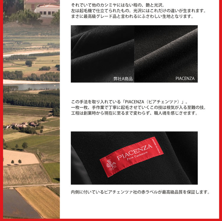 ピアチェンツァ PIACENZA カシミヤ100%
 コート