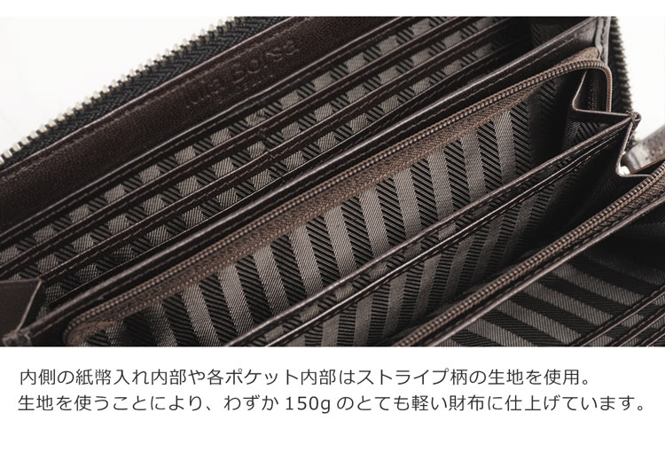 Mia Borsa/ミアボルサ 牛革 ラウンドファスナー 長財布 クロコダイル型押し レディース