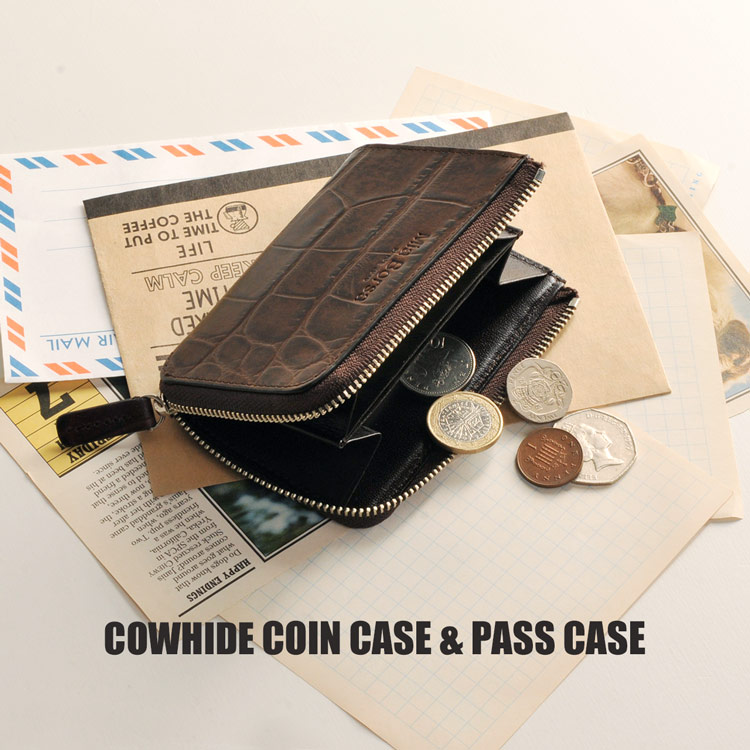 Mia Borsa/ミアボルサ 牛革 長財布 クロコダイル型押し 小銭入れ パスケース