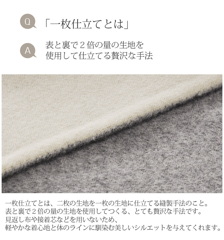 ウール カシミヤ ファー フード付き コート レディース マテリアル
