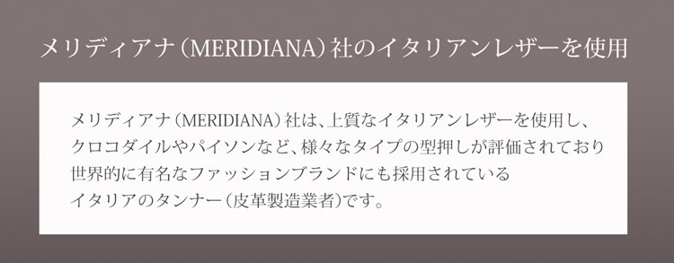 メリディアナ MERIDIANA イタリア 革 タンナー