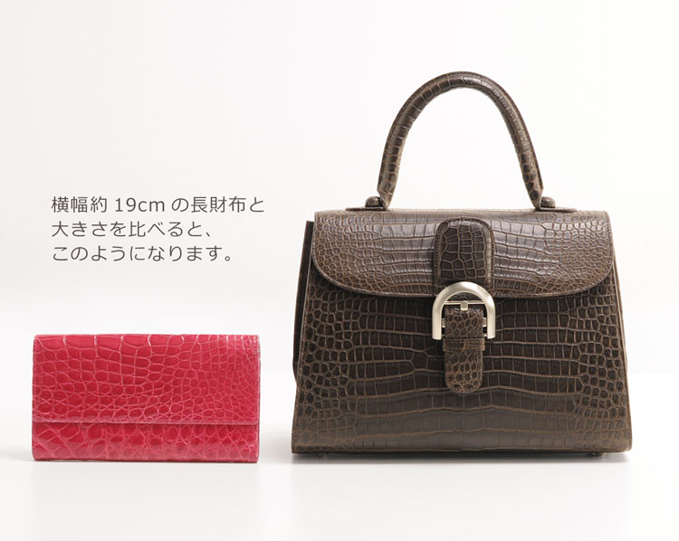 スモール クロコダイル ポロサス ハンドバッグ 2WAY