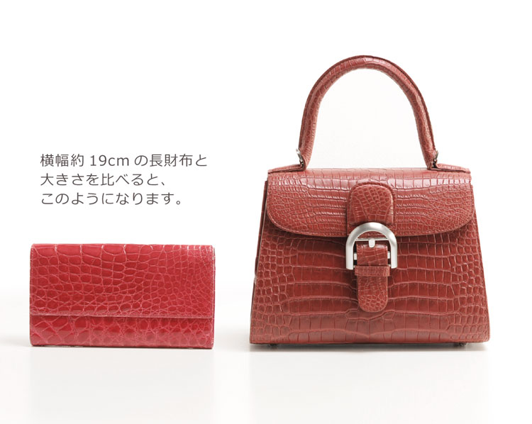 スモール クロコダイル ポロサス ハンドバッグ 2WAY