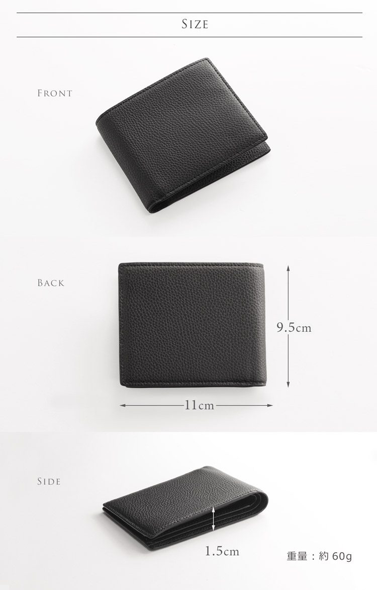 Mia Borsa/ミアボルサ 牛革 二つ折り財布 メンズ