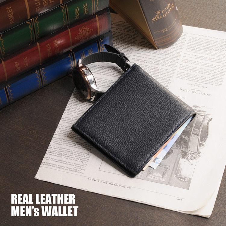 Mia Borsa/ミアボルサ 牛革 二つ折り財布 メンズ
