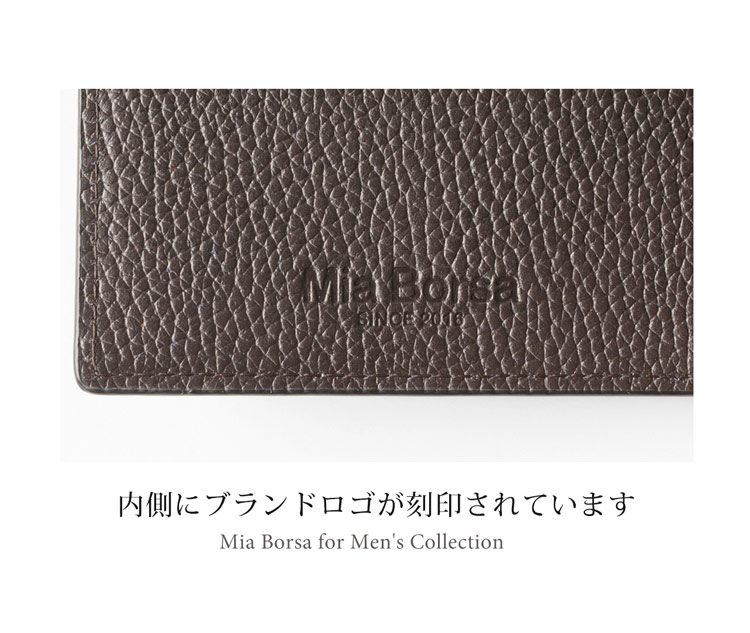 Mia Borsa/ミアボルサ 牛革 二つ折り財布 メンズ