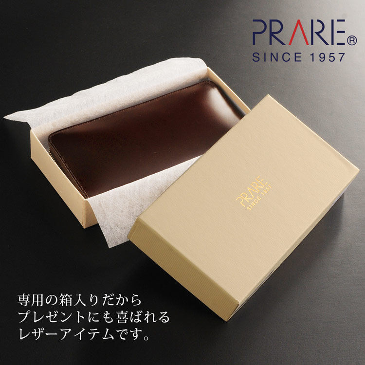 PRAIRIE[プレリー] コードバン 長財布 ラウンドファスナー