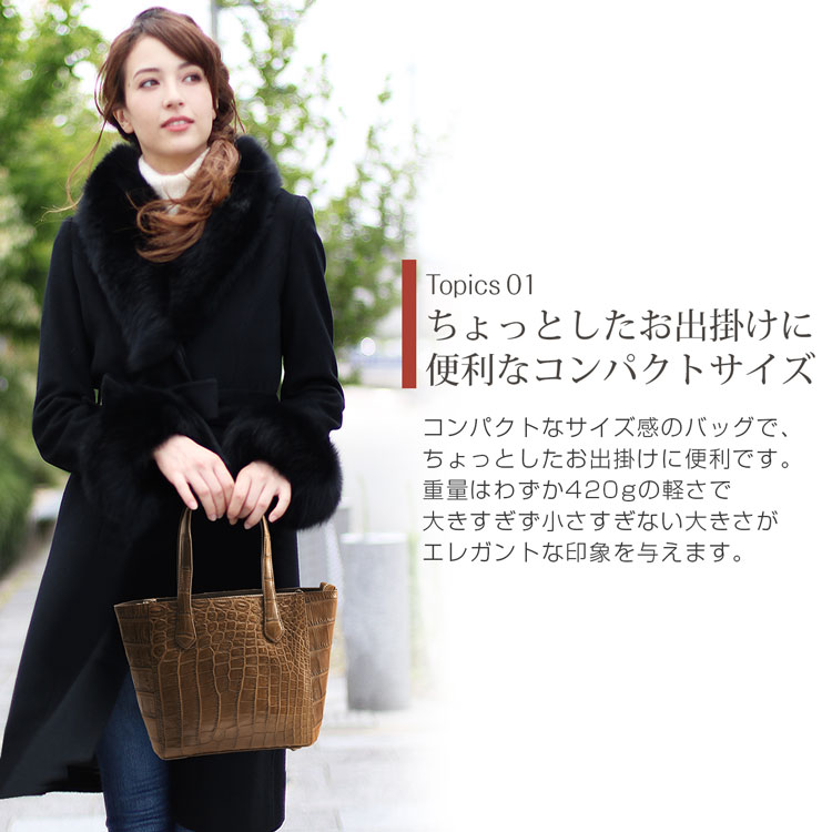 ナイルクロコダイル ハンドバッグ レディース 2WAY