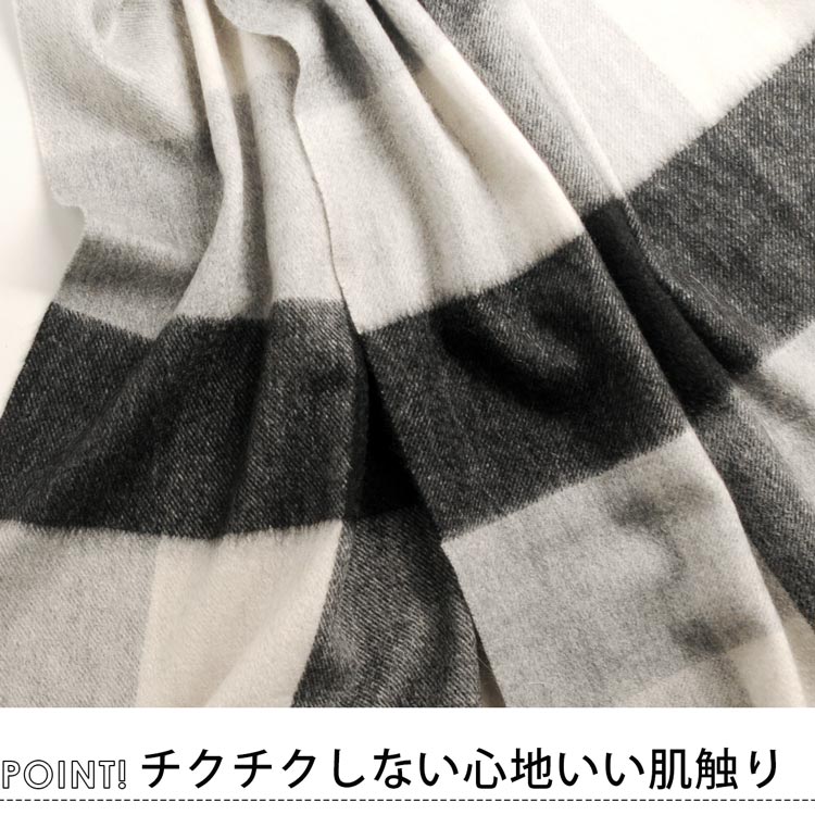 カシミヤ 100% チェック ストール マフラー