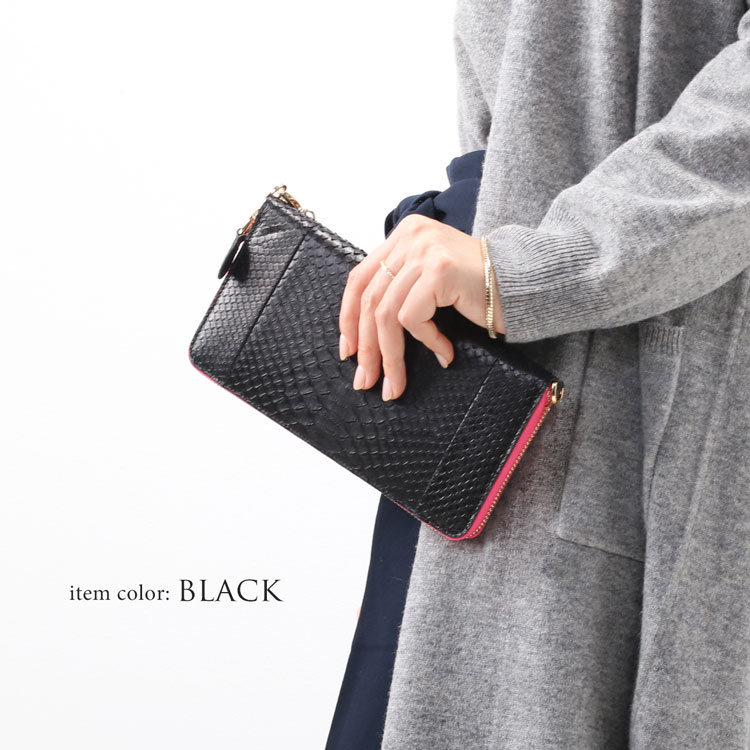 ダイヤモンド パイソン 長財布 ショルダー ストラップ 付き 手帳型