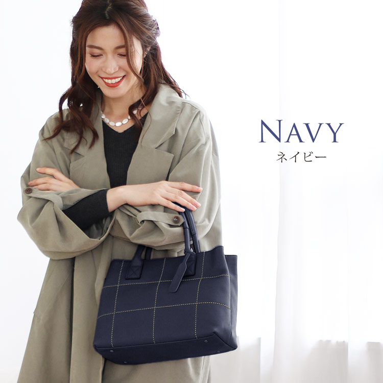 Jamale ジャマレ 日本製 本革 バッグ ネイビー