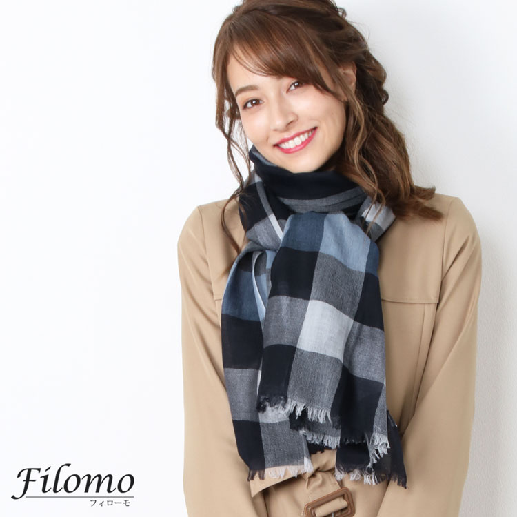 filomo ウール 100% ストール 薄手