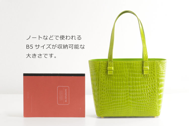 クロコダイル ハンドバッグ センター取り シャイニング ヘンローン