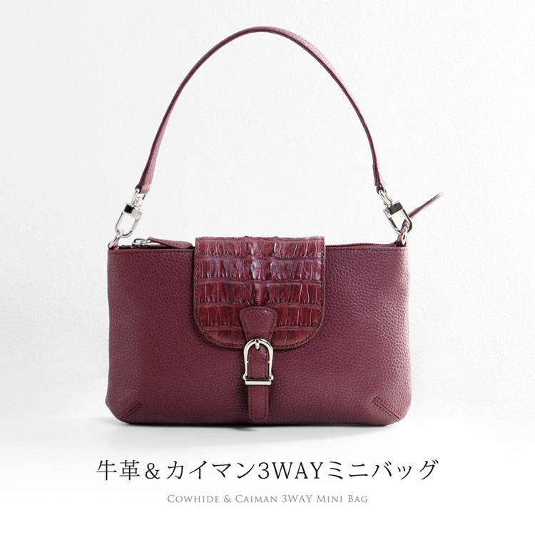 ミニバッグ 本革 3WAY
