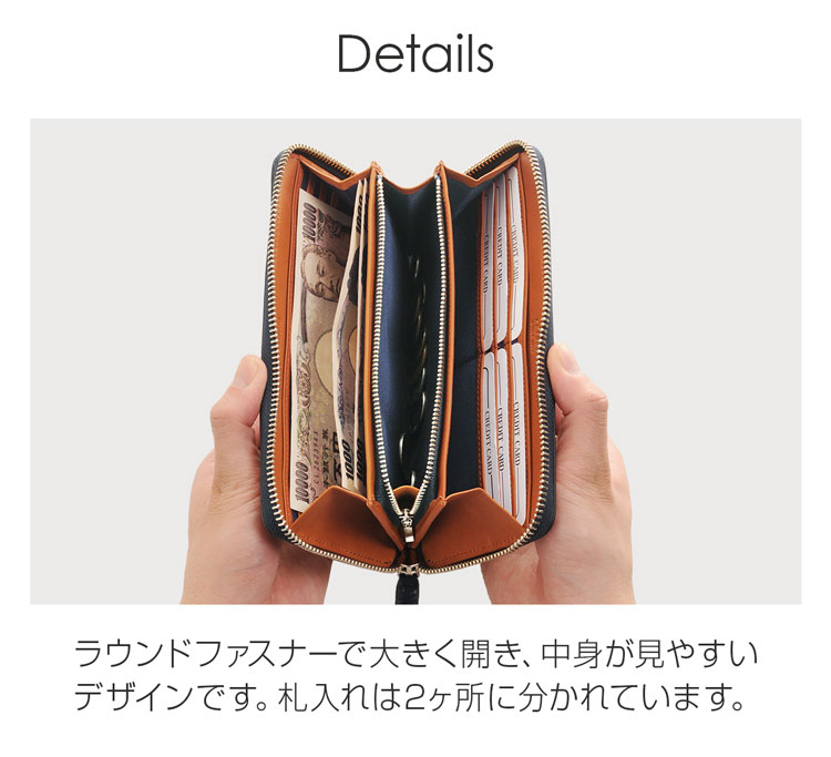 コードバン 馬革 長財布 ファスナー財布 レディース プレリー