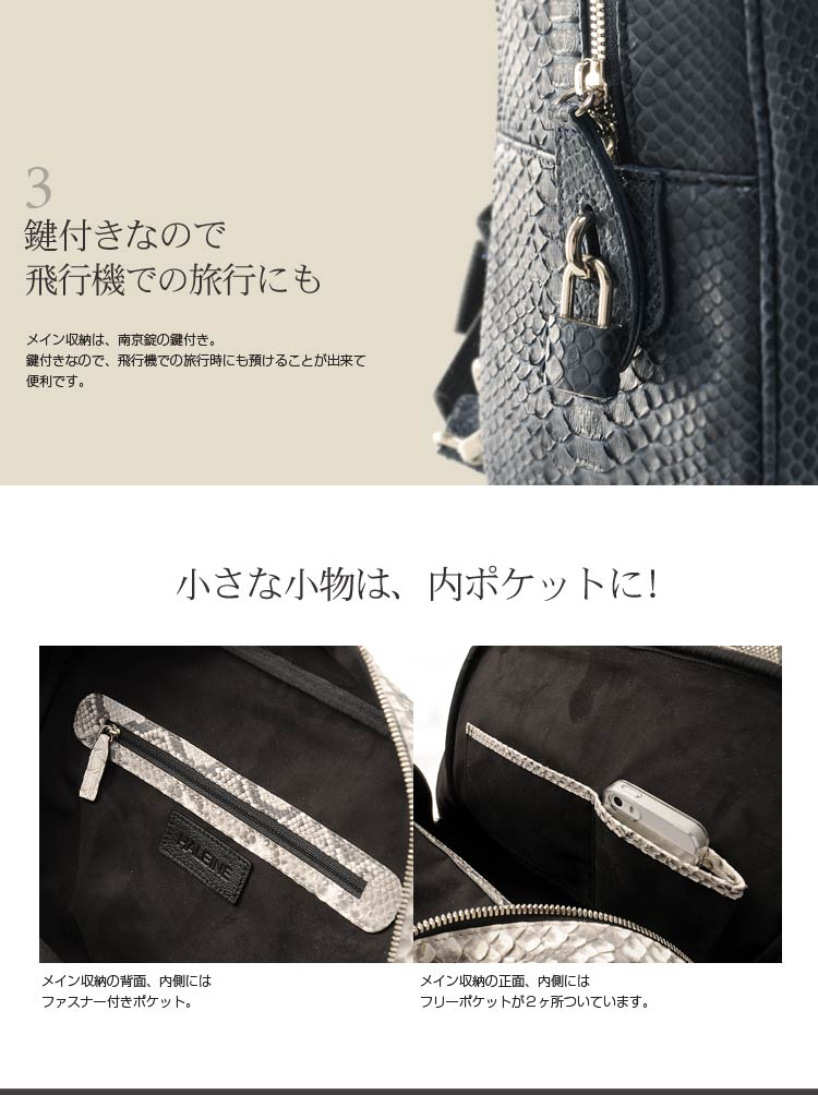 南京錠付きのバッグ