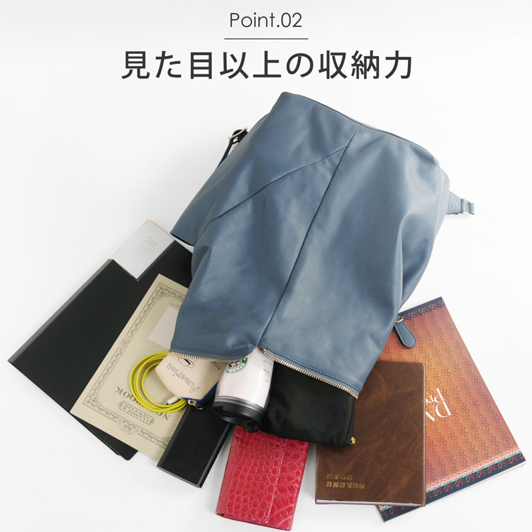 本革 リュック 牛革 収納力 大容量